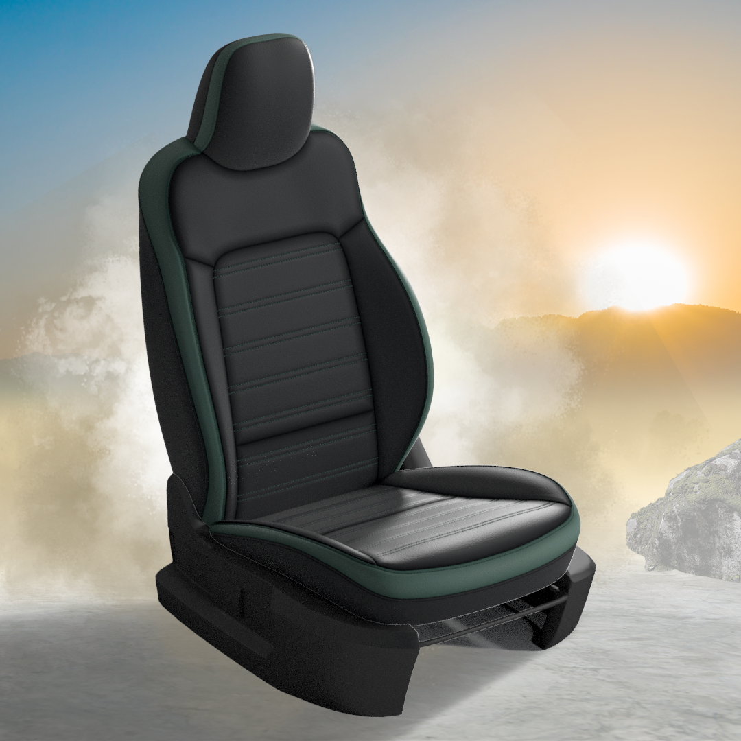 Black leather seat covers deals