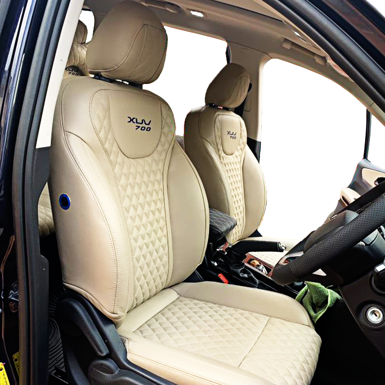 Leather diamond seat online covers