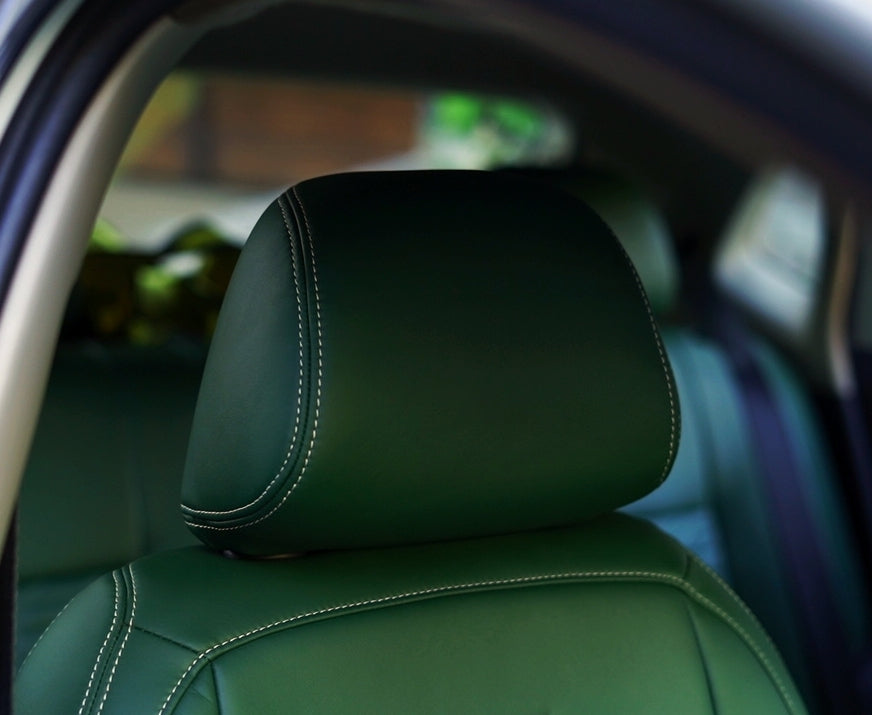 VW Caddy - Green Hexagon Design Seat Covers