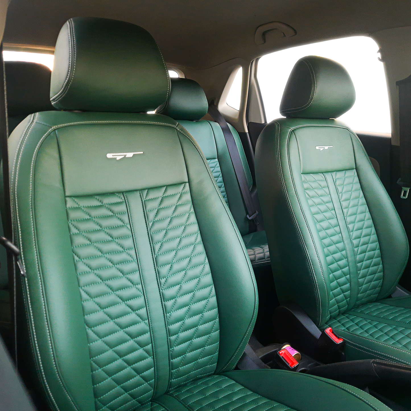 Volkswagen VIRTUS Upgraded with CUSTOMIZED TAN SEAT COVER